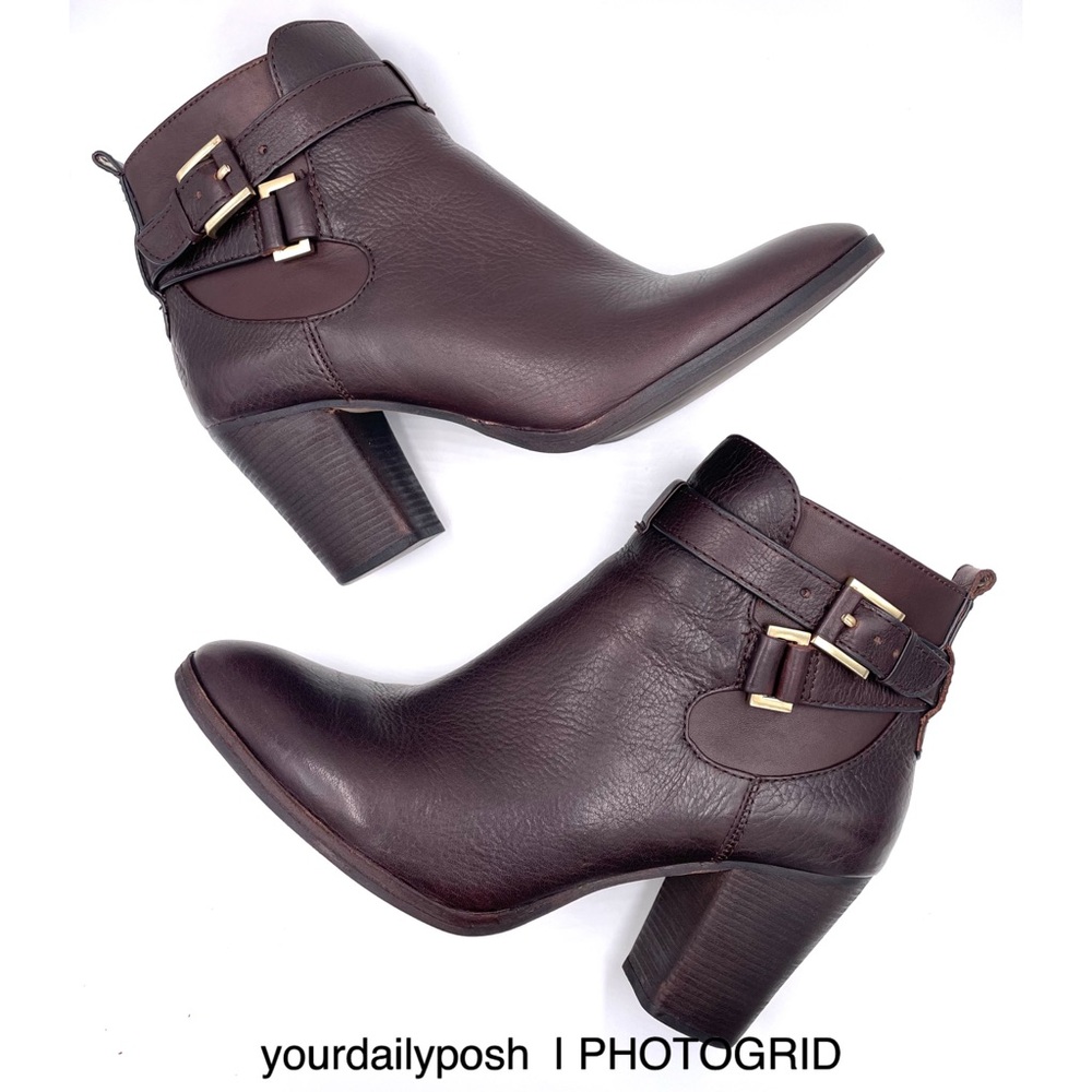Louise et Cie brown leather Vianne heeled ankle boots US women’s size 8.5M